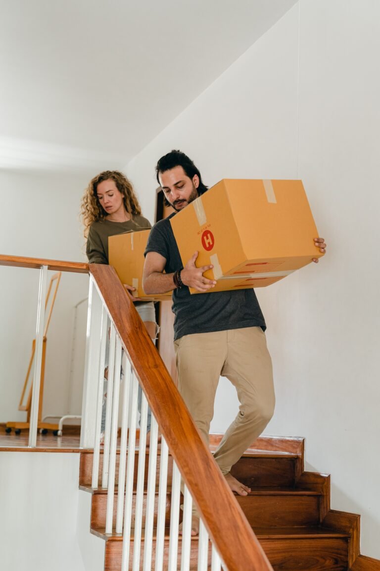 An illustrative scene of preparing for a move. Exact location is not confirmed.