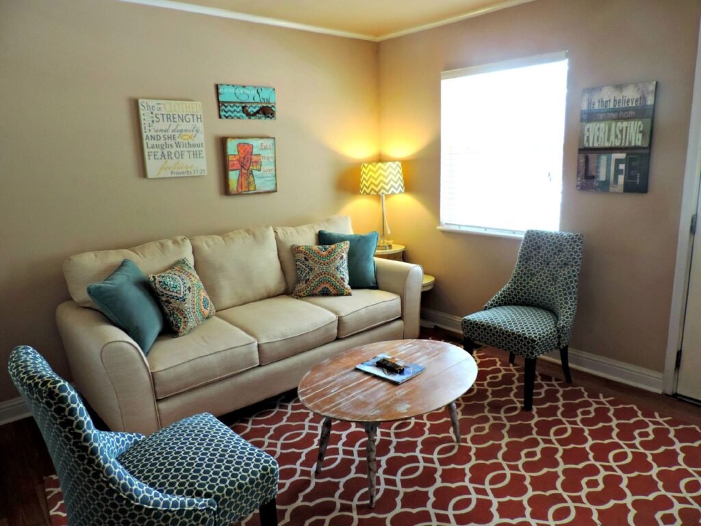 A furnished living room. Exact location is not confirmed.