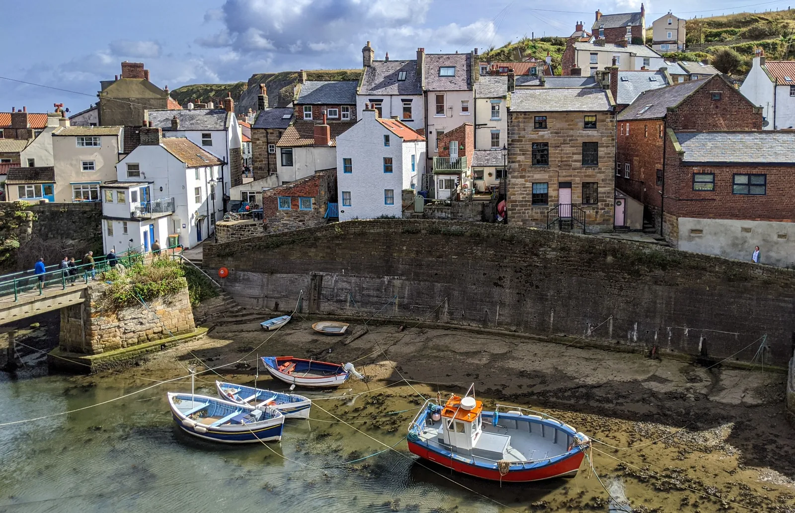 Houses overlooking the harbour in Staithes